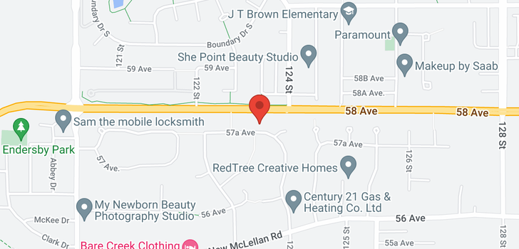 map of 12375 57A AVENUE